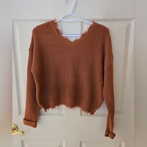 Moon And Madison Cropped Sweater Small